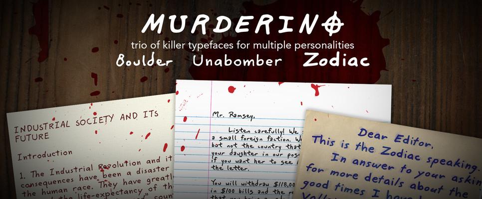 Murderino serial killer font Zodiac font