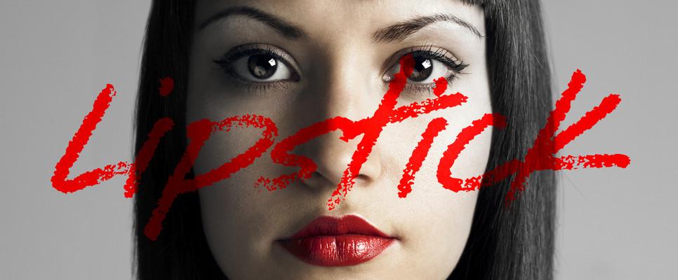 Lipstick lettering handwriting font