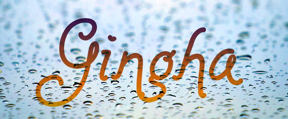 Gingha casual script font