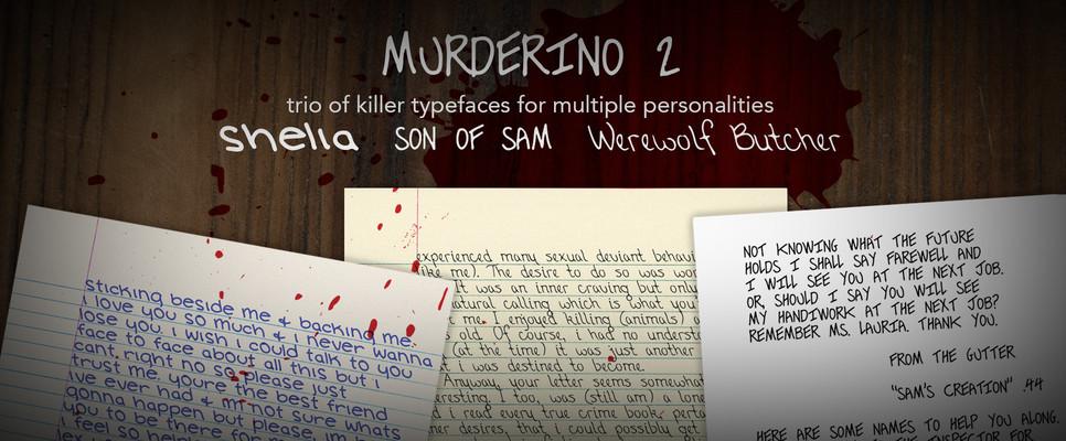 Murderino 2 Son of Sam handwriting font